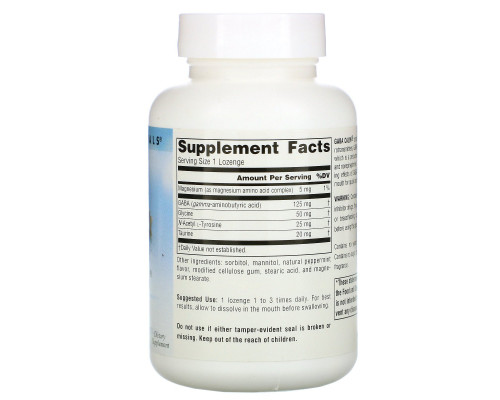 Source Naturals, Успокоительное средство GABA Calm с мятным вкусом, 120 пастилок Source Naturals, Успокоительное средство GABA Calm с мятным вкусом, 120 пастилок