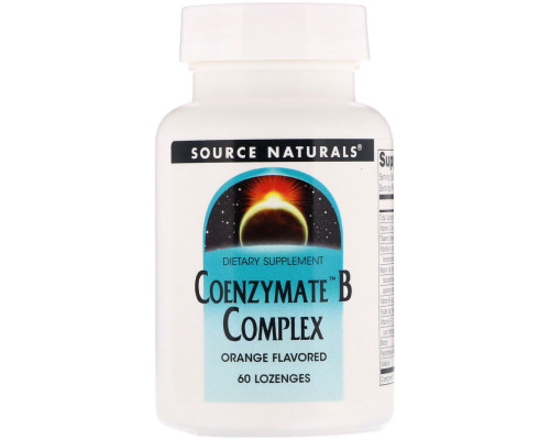Source Naturals, Комплекс витаминов B Coenzymate, апельсиновый вкус, 60 леденцов Source Naturals, Комплекс витаминов B Coenzymate, апельсиновый вкус, 60 леденцов