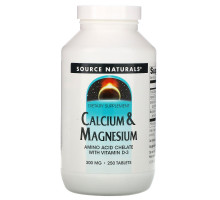 Source Naturals, Кальций и магний, 300 мг, 250 таблеток