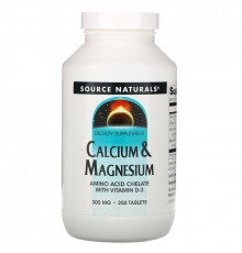 Source Naturals, Кальций и магний, 300 мг, 250 таблеток