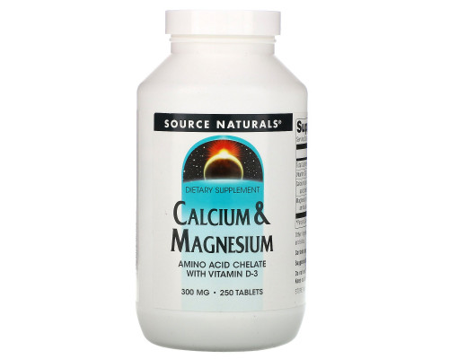 Source Naturals, Кальций и магний, 300 мг, 250 таблеток Source Naturals, Кальций и магний, 300 мг, 250 таблеток