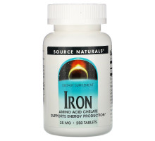 Source Naturals, Железо, 25 мг, 250 таблеток