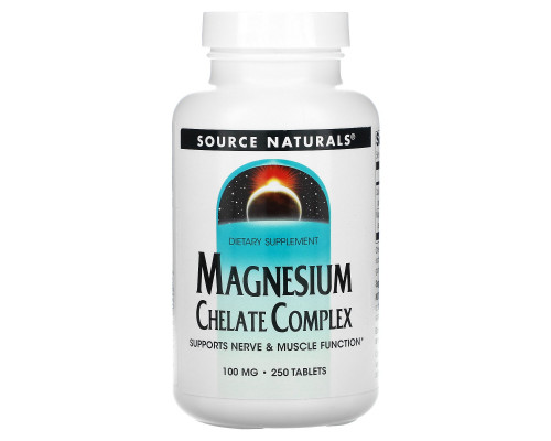 Source Naturals, Магния хелат, 100 мг, 250 таблеток Source Naturals, Магния хелат, 100 мг, 250 таблеток