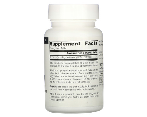 Source Naturals, Селен, 100 мкг, 250 таблеток Source Naturals, Селен, 100 мкг, 250 таблеток