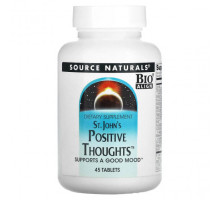 Для нервной системы Source Naturals, St. John's Positive Thoughts, 45 таблеток