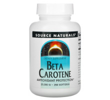 Source Naturals, Бета-каротин, 25000 МЕ, 250 капсул
