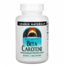 Source Naturals, Бета-каротин, 25000 МЕ, 250 капсул