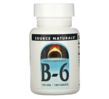 Source Naturals, Витамин В-6, 100 мг, 100 таблеток