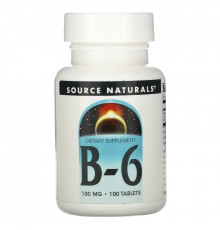 Source Naturals, Витамин В-6, 100 мг, 100 таблеток