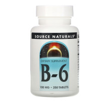 Source Naturals, B-6, 100 мг, 250 таблеток