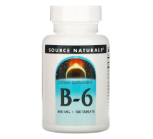 Source Naturals, Витамины B-6, 500 мг, 100 таблеток