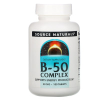 Source Naturals, Комплекс B-50, 50 мг, 100 таблеток