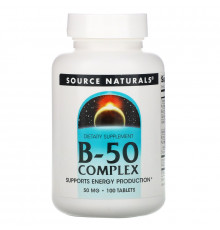 Source Naturals, Комплекс B-50, 50 мг, 100 таблеток