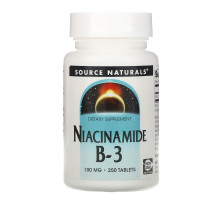 Source Naturals, Никотинамид B-3, 100 мг, 250 таблеток