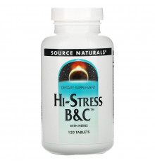 Source Naturals, Hi-Stress B&C, 120 таблеток