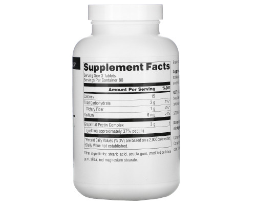 Source Naturals, Пектин грейпфрута, 240 таблеток Source Naturals, Пектин грейпфрута, 240 таблеток
