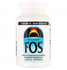 Source Naturals, FOS (фруктоолигосахариды), 100 таблеток
