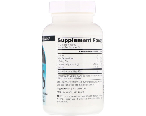Source Naturals, FOS (фруктоолигосахариды), 100 таблеток Source Naturals, FOS (фруктоолигосахариды), 100 таблеток