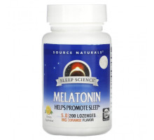 БАДы Source Naturals, Мелатонин, апельсин, 5 мг, 200 пастилок