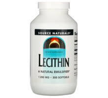Source Naturals, Лецитин, 200 гелевых капсул
