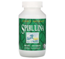 Source Naturals, Спирулина, 500 мг, 500 таблеток
