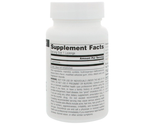 Source Naturals, Pregnenolone Cherry Flavored, 10 mg, 120 Lozenges Source Naturals, Pregnenolone Cherry Flavored, 10 mg, 120 Lozenges