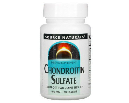 Source Naturals, Chondroitin Sulfate, 400 мг, 60 таблеток