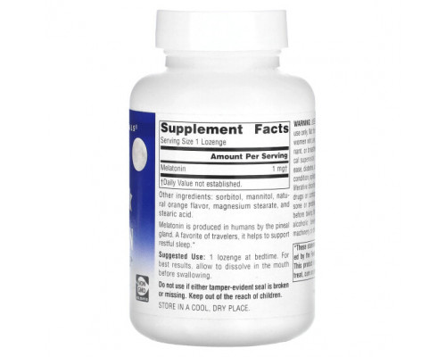 БАДы Source Naturals, Sleep Science, мелатонин, апельсин, 1 мг, 300 пастилок БАДы Source Naturals, Sleep Science, мелатонин, апельсин, 1 мг, 300 пастилок