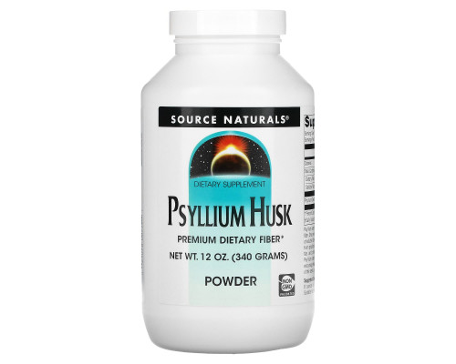 Source Naturals, Порошок из шелухи оболочек семян подорожника (Psyllium Husk Powder), 12 унций (340 г) Source Naturals, Порошок из шелухи оболочек семян подорожника (Psyllium Husk Powder), 12 унций (340 г)