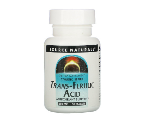 Source Naturals, Транс-феруловая кислота, 250 мг, 60 таблеток Source Naturals, Транс-феруловая кислота, 250 мг, 60 таблеток