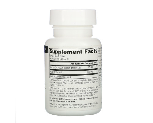 Source Naturals, Транс-феруловая кислота, 250 мг, 60 таблеток Source Naturals, Транс-феруловая кислота, 250 мг, 60 таблеток