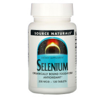 Source Naturals, Селениум, 200 мкг, 120 таблеток