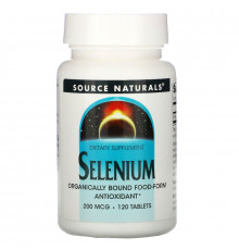 Source Naturals, Селениум, 200 мкг, 120 таблеток