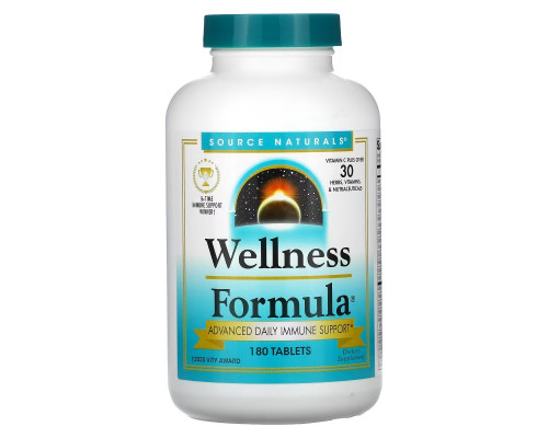 Source Naturals, Wellness Formula, Advanced Daily Immune Support, 180 Tablets Source Naturals, Wellness Formula, Advanced Daily Immune Support, 180 Tablets