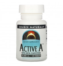 Source Naturals, Active A, 25,000 IU, 120 Таблеток