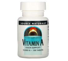 Source Naturals, Витамин А, 10 000 МЕ, 100 таблеток