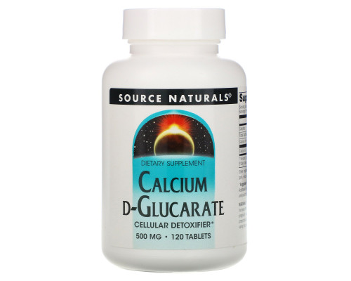 Source Naturals, Кальций с D глюкаратом, 500 мг, 120 таблеток Source Naturals, Кальций с D глюкаратом, 500 мг, 120 таблеток
