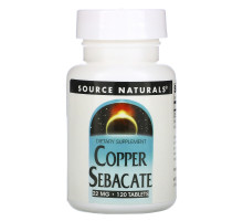Source Naturals, Медный себацинат, 22 мг, 120 таблеток