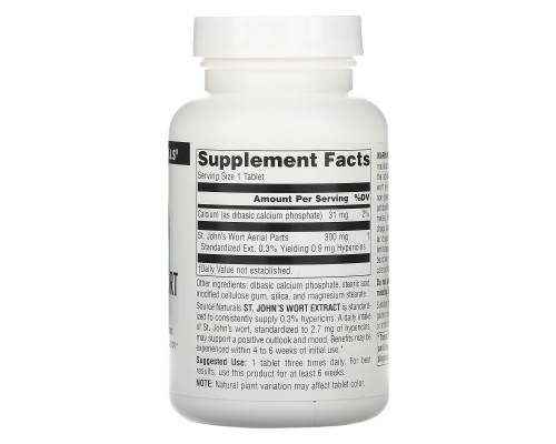 Source Naturals, Экстракт зверобоя, 300 мг, 240 таблеток Source Naturals, Экстракт зверобоя, 300 мг, 240 таблеток
