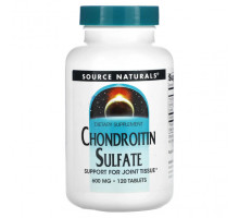 Для мышц и суставов Source Naturals, Хондроитинсульфат, 600 мг, 120 таблеток
