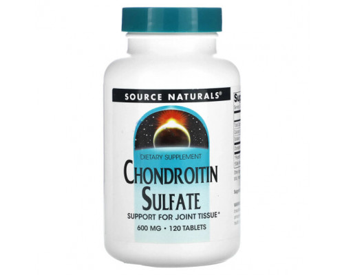 Для мышц и суставов Source Naturals, Хондроитинсульфат, 600 мг, 120 таблеток Для мышц и суставов Source Naturals, Хондроитинсульфат, 600 мг, 120 таблеток