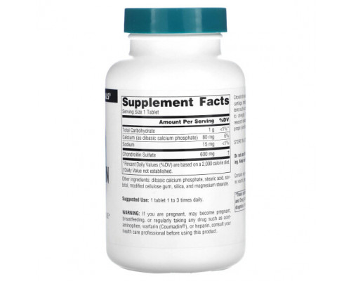 Для мышц и суставов Source Naturals, Хондроитинсульфат, 600 мг, 120 таблеток Для мышц и суставов Source Naturals, Хондроитинсульфат, 600 мг, 120 таблеток