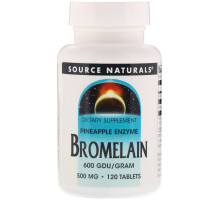 Source Naturals, Бромелаин, 600 ГДУ / г, 500 мг, 120 таблеток