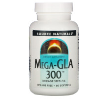Source Naturals, Мега-GLA 300, 60 мягких капсул