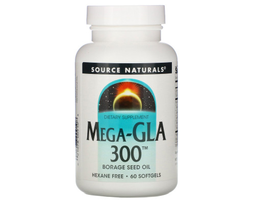 Source Naturals, Мега-GLA 300, 60 мягких капсул Source Naturals, Мега-GLA 300, 60 мягких капсул