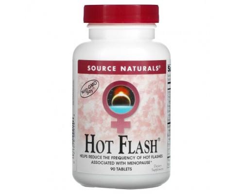 Женское здоровье Source Naturals, Hot Flash, 90 таблеток Женское здоровье Source Naturals, Hot Flash, 90 таблеток