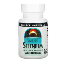Source Naturals, Селен в форме L-селенометионина, 200 мкг, 120 таблеток