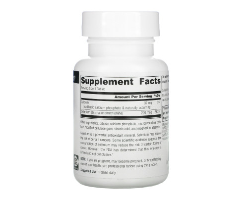 Source Naturals, Селен в форме L-селенометионина, 200 мкг, 120 таблеток Source Naturals, Селен в форме L-селенометионина, 200 мкг, 120 таблеток