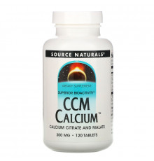 Source Naturals, CCM кальций, 300 мг, 120 таблеток