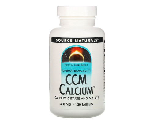 Source Naturals, CCM кальций, 300 мг, 120 таблеток Source Naturals, CCM кальций, 300 мг, 120 таблеток